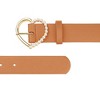 INSPIRE CHIC Women's Solid Color Heart-Shaped Buckle with Beads Belts - 2 of 4