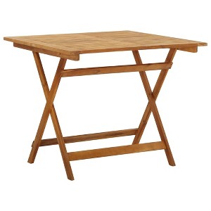 vidaXL Folding Patio Table 35.4"x35.4"x29.5" Solid Acacia Wood - 1 of 4