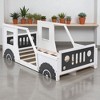 Twin Size Classic Car-Shaped Platform Bed with Wheels, Pine Wood & MDF Frame, White Kids Bed, No Box Spring Needed - 4 of 4
