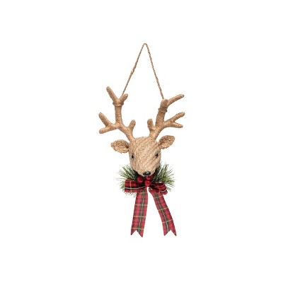 Gallerie II Jute Deer Head Ornament