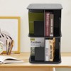 YIYIBYUS 360° Rotating Bookshelf 2 Tier Standing Bookcase Small Corner Bookcase Black - 2 of 4