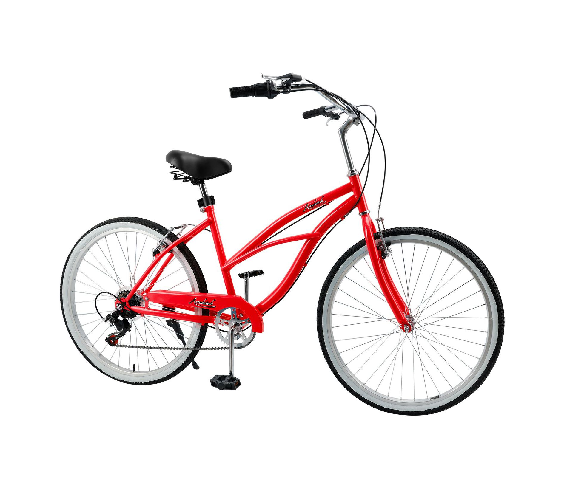 Topteng 26" Adult Beach Cruiser Bike - Red