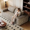 63" Comfy Loveseat with Corduroy Fabric and Deep Seat for Living Room,Bedroom,and Apartment - The Pop Home - 3 of 4