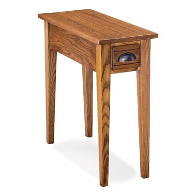 Candleglow Brown Narrow Wood End Table with Storage