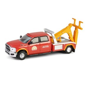 Greenlight 1/64 2022 Ram 3500 Dually Wrecker Truck, Red & Orange, Dually Drivers Series 16 46160-E - 1 of 4