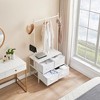 4 Drawers, Fabric Drawers & Wooden Top,Heavy Duty Metal Frame Garment Rack,  for Bedroom， - 4 of 4