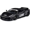 LB Works 488 "LBWK" Matt Black 1/64 Diecast Model Car by CM Models - 2 of 4
