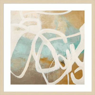 Notify Abstract Svelte Natural Framed Wall Art Print