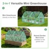 Aoodor 4 x 2 x 2 ft Mini Greenhouse with 2 Zipper Doors, Water Resistant, UV Protected for Flowers, Vegetables and Herbs - 4 of 4