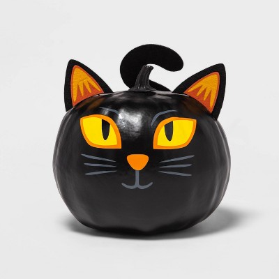 Painted Pumpkin Cat Character Halloween Decorative Sculpture - Hyde & EEK! Boutique™