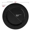 Smarty Had A Party 13" Black Round Disposable Paper Charger Plates (120 Plates) - 3 of 4