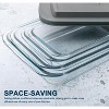 8-Piece Deep Glass Baking Dish Set with Plastic lids,Rectangular Glass Bakeware Set with Leftovers, Cooking, Kitchen - 3 of 4