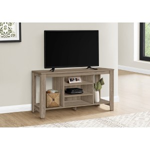 48" Laminate Contemporary TV Stand with Adjustable Shelves, Wire Management, and Thick Panel Construction for Living Room - 1 of 4