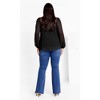 Women's Plus Size Greta Top - black | CITY CHIC - 3 of 4