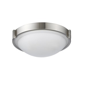 Chloe Lighting Smith Transitional 2 Light Bushed Nickel Flushmount Ceiling Fixture 13" Wide - 1 of 2