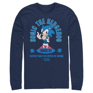 Mens Sonic the Hedgehog Faster Than the Speed of Sound Long Sleeve Shirt - 1 of 4