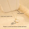 Dainty Gold Cross Necklace for Women, 14K Gold Plated Small Pendant Choker figaro necklace - 3 of 4