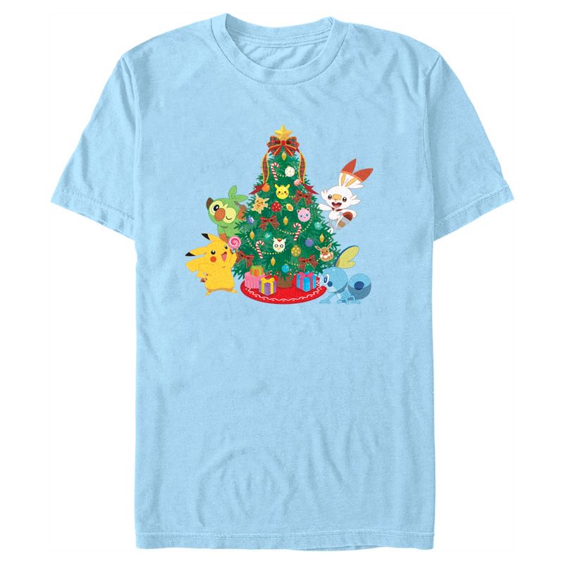 Men's Pokemon Christmas Tree Friends T-Shirt, 1 of 5