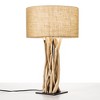 Modern Home Driftwood Nautical Wooden Table Lamp w/Block Base - 2 of 4