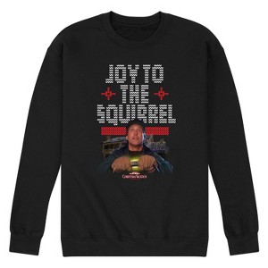 Men's - National Lampoon - Christmas Vacation Joy To The Squirrel Graphic Fleece Sweatshirt - 1 of 4