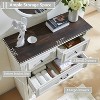 Mastgoal 46" Farmhouse Dresser with 5 Drawers, Rustic Wood Closet Storage with Roman Column for Bedroom - 2 of 4