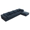 Dewdrop Blue&White Cloud Sofa, Corduroy Fabric Deep Seat Couch with Removable Cushion, No Assembly Needed - 2 of 4