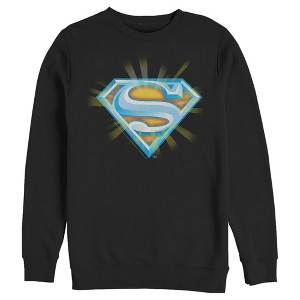 Men's Superman Glowing Shield Logo Sweatshirt - 1 of 3