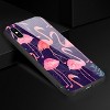Reiko iPhone X/XS Hard Glass Design TPU Case with Flamingo Design in Purple - 2 of 4
