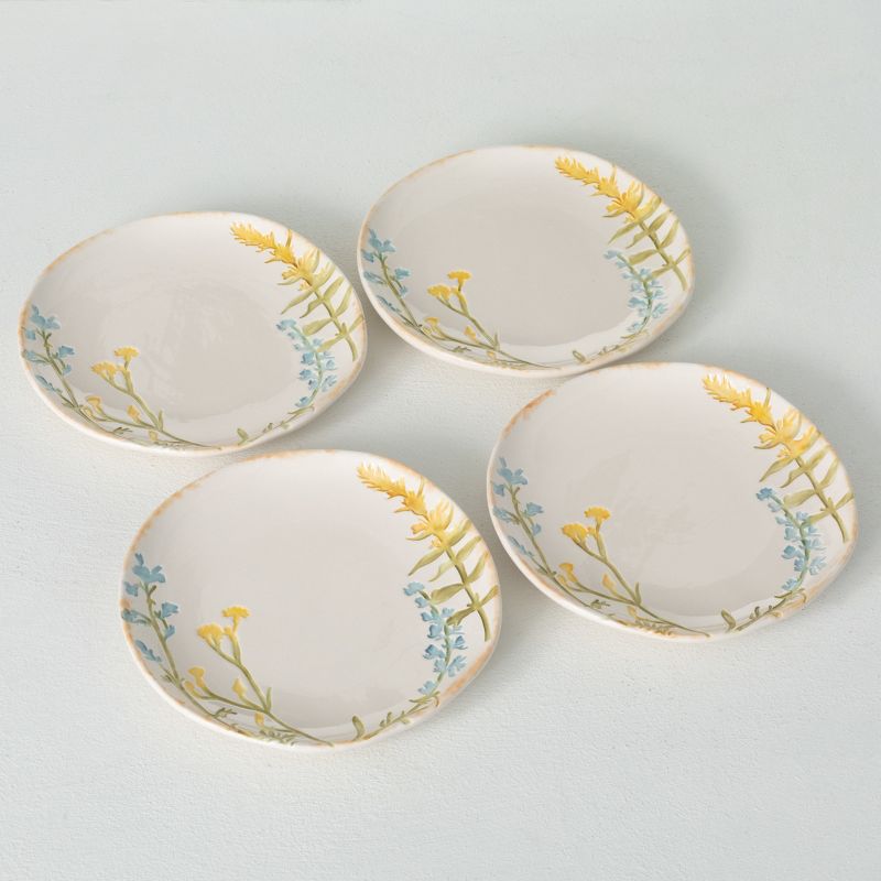 Sullivans Herb Imprinted Snack Plates Set of 4, 8"L Multicolored, 1 of 4