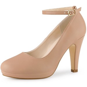 Perphy Women's Mary Jane Platform Ankle Strap Stiletto Heel Pumps - 1 of 3