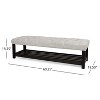 Christopher Knight Home Roseland Contemporary 60.25 " Button Tufted Bench with Shelf - 3 of 4