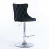NicBex Dining Chairs Set of 2 Bar stool Upholstered Chair Swivel Velvet Adjusatble Seat with Backs Tufted for Home Pub and Kitchen - 2 of 4