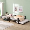 Kumasinova Metal Bunk Bed, Strong Steel Bed Frame with Safe Stairs, Modern Space-Saving Bunk Bed for Teens and Adults, 13" Under-Bed Storage - 2 of 4