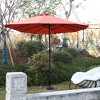 Gulches 14.8 Ft Double Sided Outdoor Umbrella Rectangular Large with Crank ( Orange ) - 2 of 4
