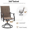 Lirago 2-Piece Outdoor Swivel Dining Chair Set-Textilene Fabric Armchair with Metal Frame Weather-Resistant and Ergonomic for Patio or Yard - 4 of 4