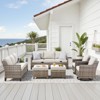 Buenhomino 6 Pieces Patio Furniture Set with Swivel Chairs, High Back Wicker Rattan Sofa with Thick Cushion and Ottoman, Outdoor Conversation Set - 2 of 4