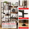 5-Tier Standing Bookshelf with Metal Frame, Large Rustic Etagere Display Rack with 14 Open Shelves for Home & Office - 4 of 4