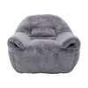 NicBex Comfy Bean Bag Chair Sofa for Adults with Back Support, Faux Fur Bean Bag Chair with Stuffed Floor for Living Room, Bedroom, Apartment - 3 of 4