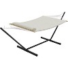 Nasitip Double Hammock with Foldable Steel Stand, 2-Person Outdoor Hammock with Pillow, 450LB Capacity, for Garden & Camping - 3 of 4