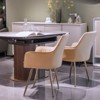 KTMBDW Set of 2 Dining Chairs with Back, Velvet Upholstered Modern Accent Chairs with Metal Legs for Dining Room - 3 of 4