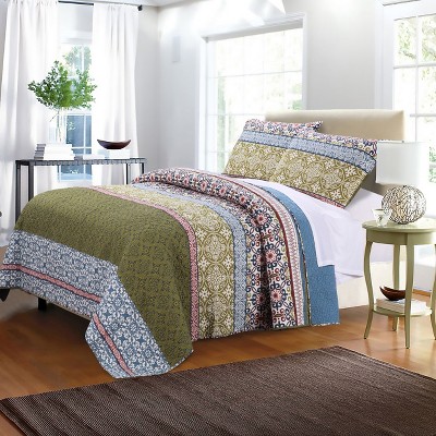 Greenland Home Fashion Shangri-La Multi Quilt Set 2-Piece - Twin