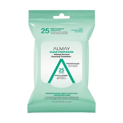 Almay Biodegradable Clear Complexion Makeup Remover Cleansing Towelettes - 25ct