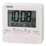Seiko 3.5" Everything Digital Alarm Clock - White