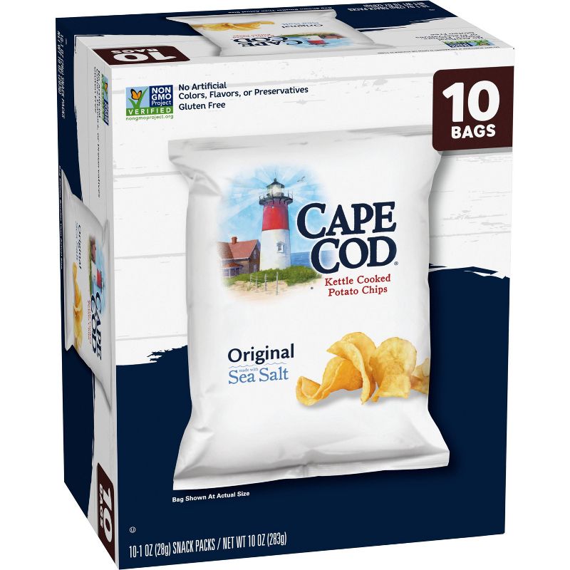 Cape Cod Potato Chips Original Kettle Chips Snacks - 10ct, 5 of 7