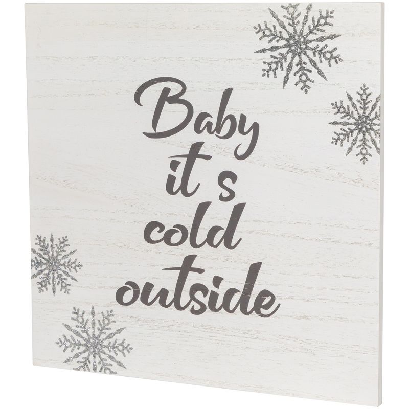 Northlight 11.75" Glittered "Baby It's Cold Outside" Christmas Wall Sign, 3 of 6