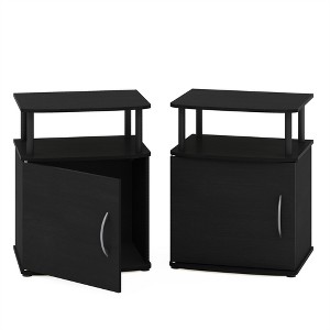 Furinno JAYA Utility Design End Table, Black, Set of Two - 1 of 1