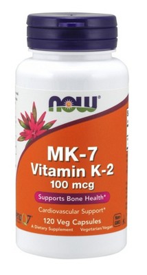 MK-7 Vitamin K-2 100 mcg by Now Foods  -  120 VegCap