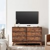 6-Drawer Dresser for Bedroom, Wide Mid Century Chest of Drawers, Wooden Dresser TV Stand,Black - 4 of 4