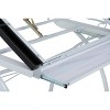 Futura Craft Station with Folding Shelf-White/Clear Glass - 4 of 4