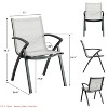 2/4 Chairs 71 in Outdoor Aluminum Patio Dining Table w/Umbrella Hole, Aluminum Patio Table w/Weatherproof & Rust-Proof Design, 6-8 Person Table - 2 of 4